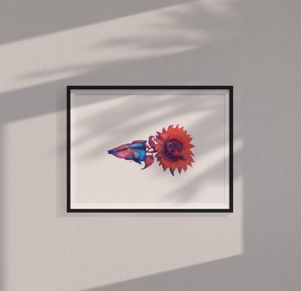 Kunstdruck "FLOW OF LIFE - CLEANER WRASSE"