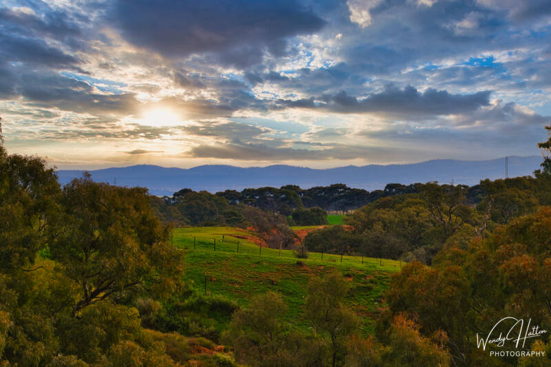 Golden Hour Over the Hills