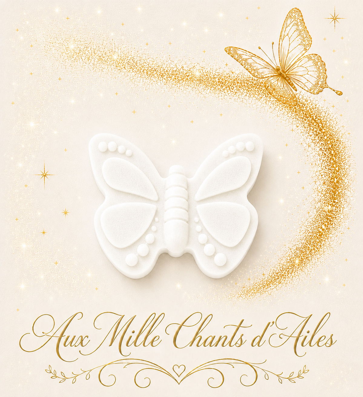"Battements d'Ailes" Nougat Blanc