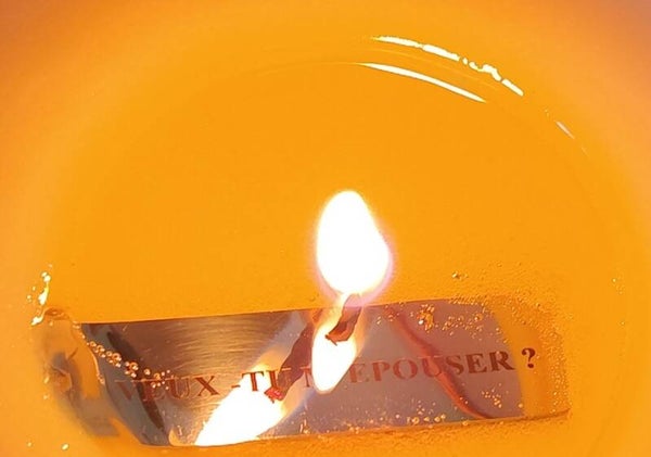 Bougie Message "Veux-tu m'épouser ?"