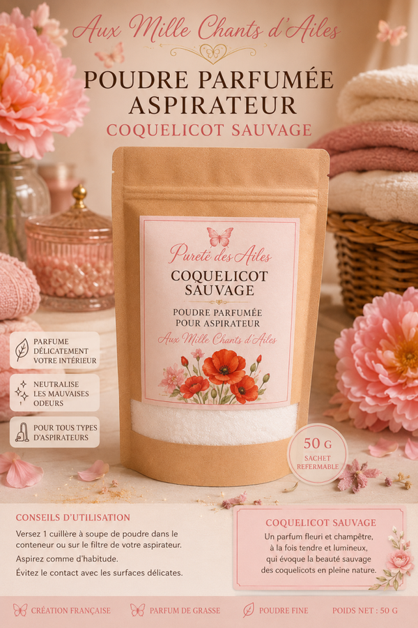 Poudre parfumée "Pureté des Ailes" Coquelicot Sauvage