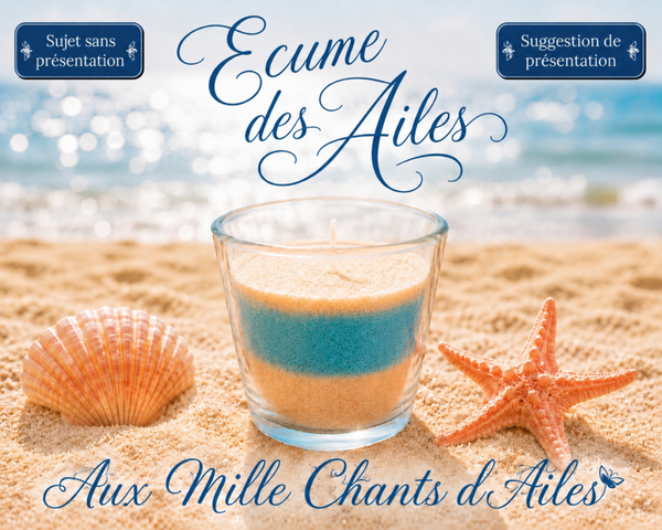 Bougie de sable parfumé "L'Ecume des Ailes