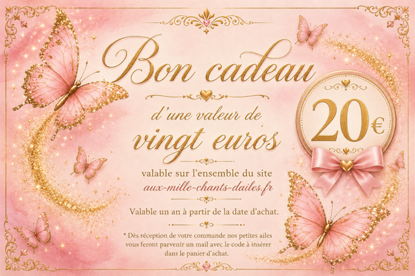 Carte Cadeau 20 € "Offrandes des Ailes"