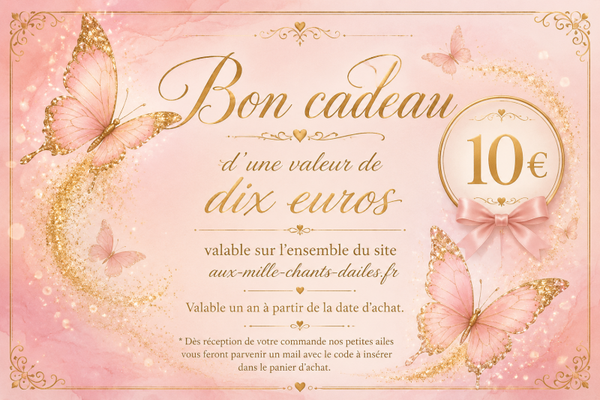 Carte Cadeau 10 € "Offrandes des Ailes"