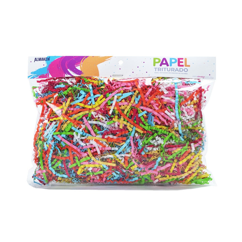 PAPEL TRITURADO BOLSA DE 40 GRAMOS MULTICOLOR