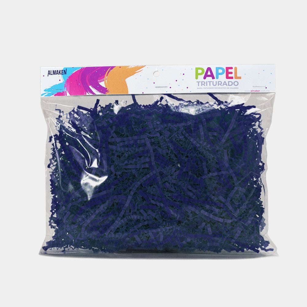 PAPEL TRITURADO, BOLSA DE 40 GRAMOS, AZUL REY