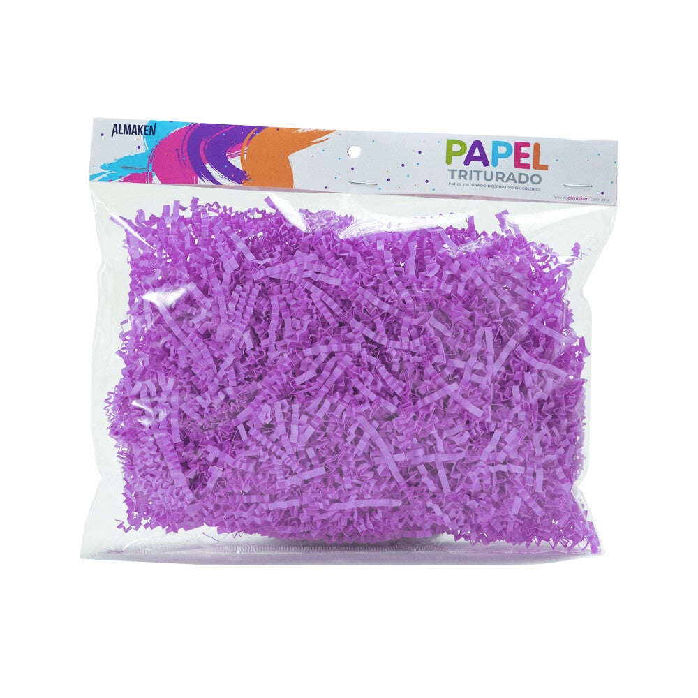 PAPEL TRITURADO, BOLSA DE 40 GRAMOS, LILA