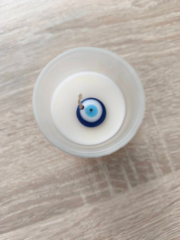 Bougie parfumée avec l'oeil turc protecteur Nazar