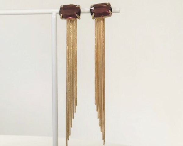 Hangers chic donkerroze Roos