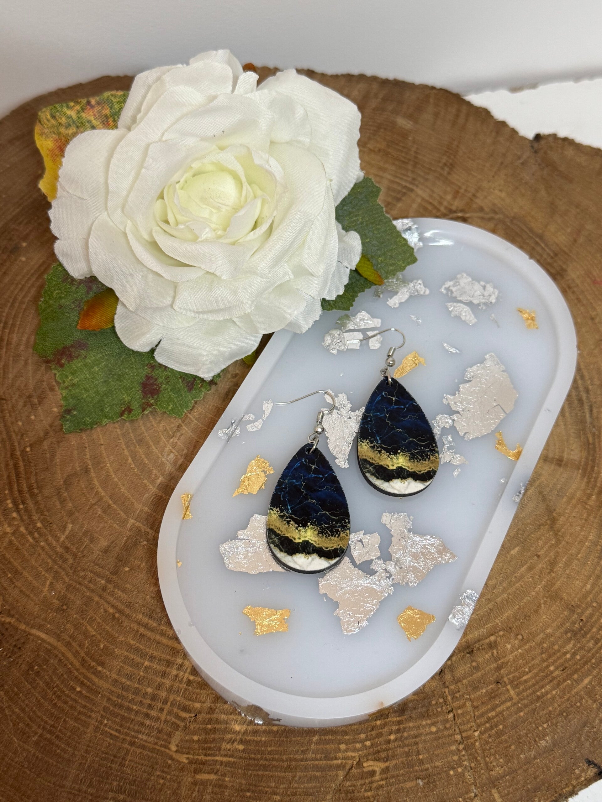 Boucles d'oreilles Goutte "Nuit d'Orage"