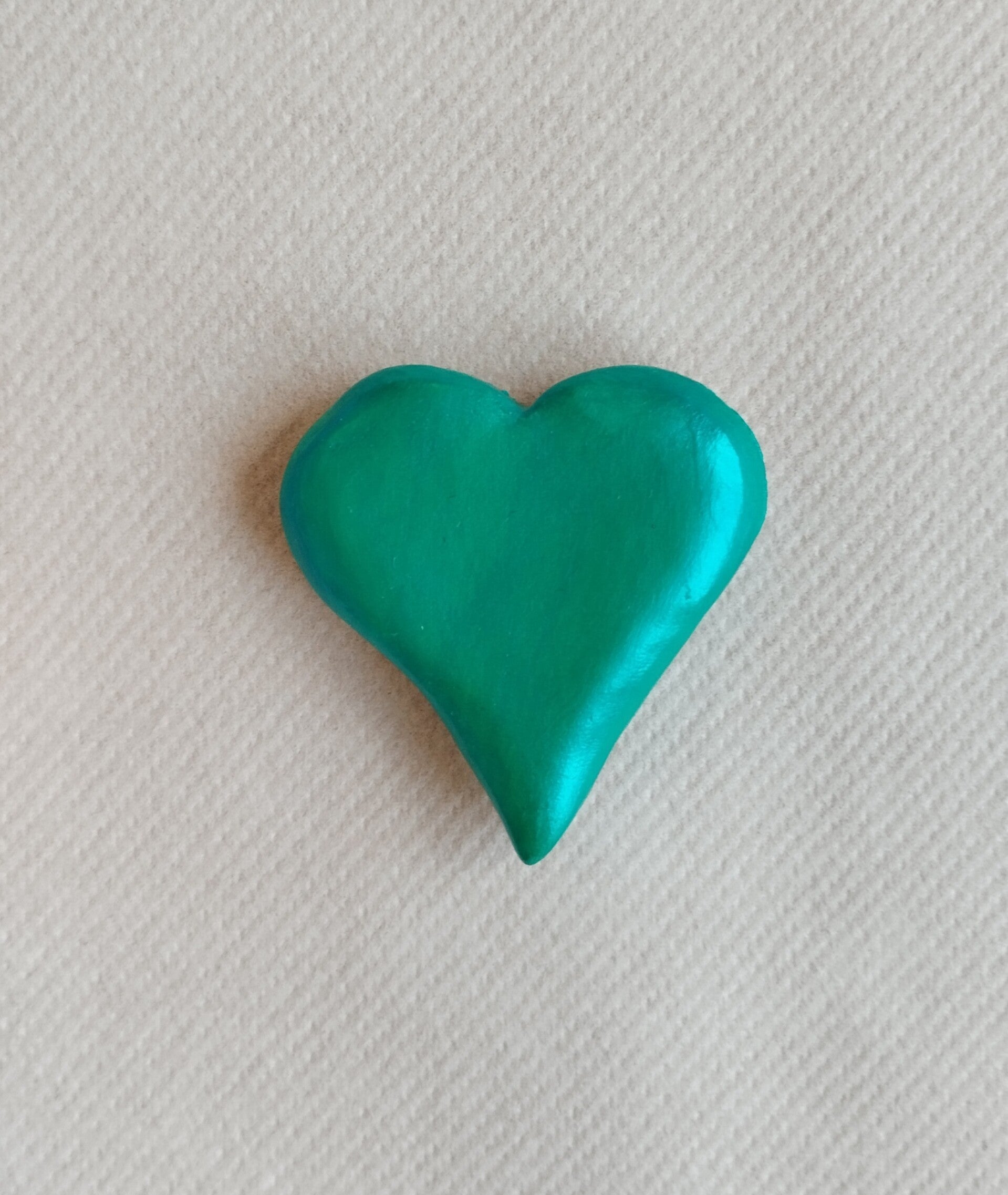 Magnet coeur bleu irisé
