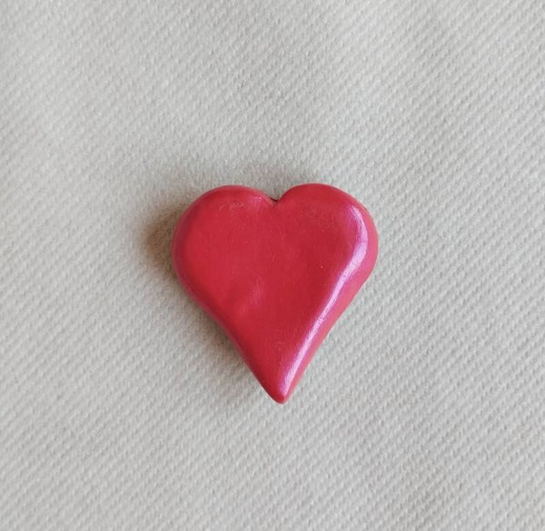 Magnet coeur rouge irisé