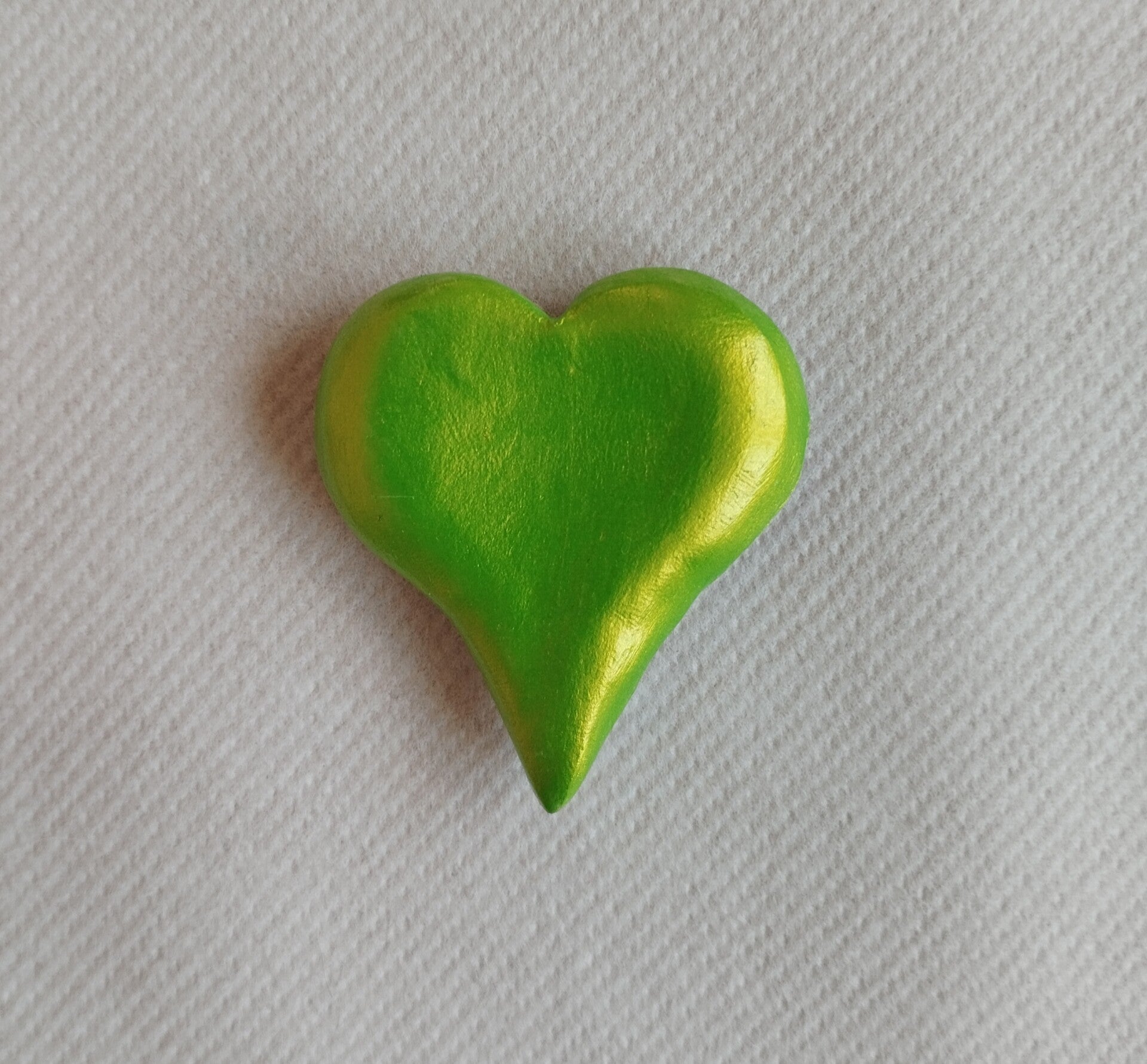 Magnet coeur vert irisé