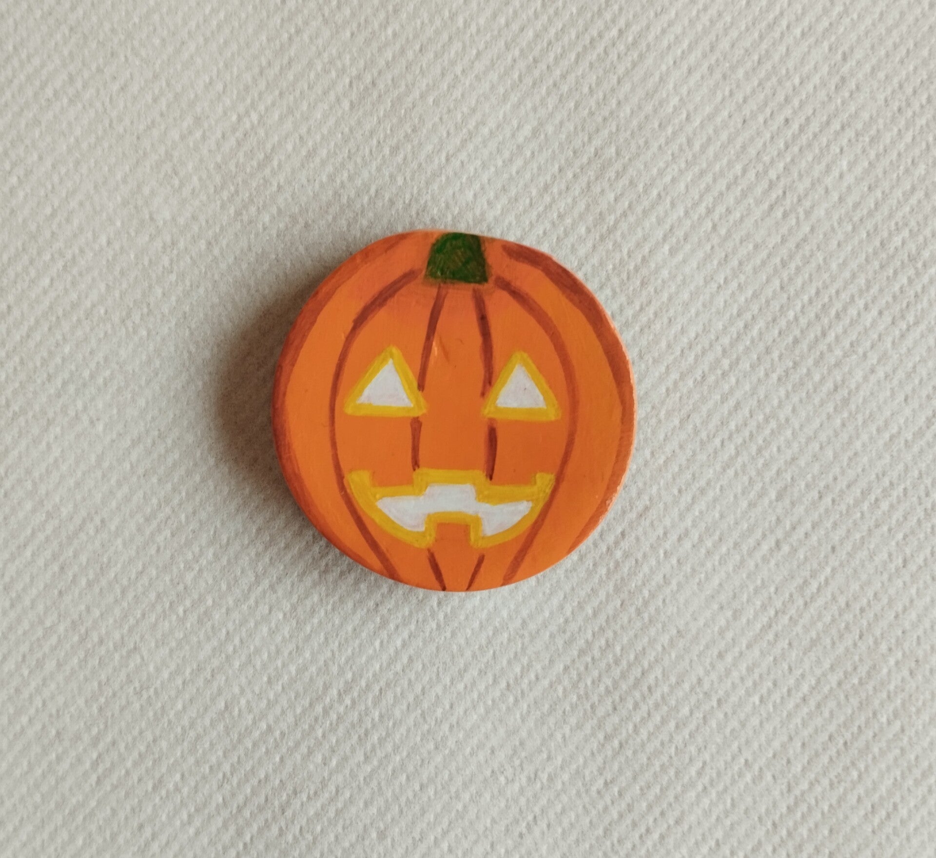 Magnet smiley citrouille