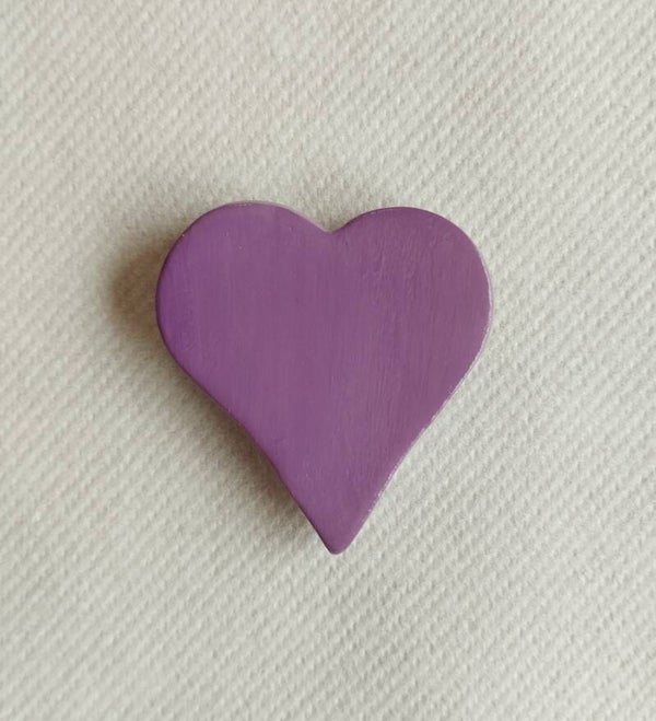 Magnet coeur mauve