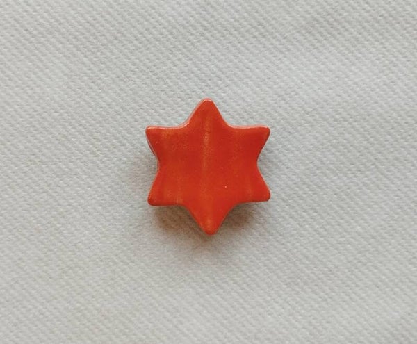 Magnet étoile orange céramique