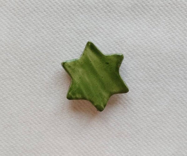 Magnet étoile vert céramique