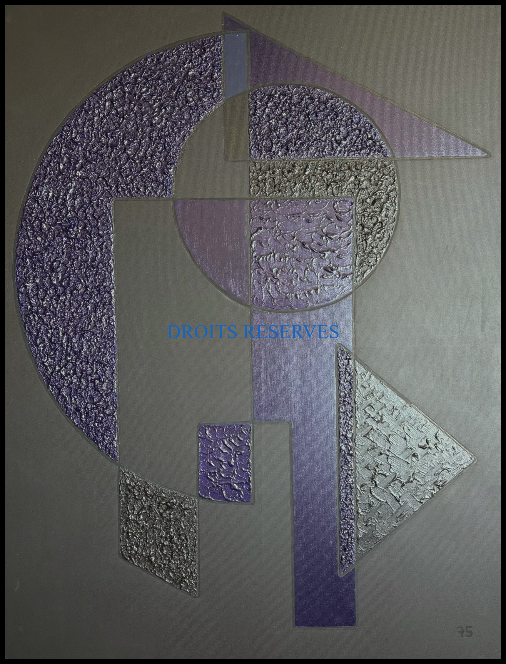 Ge75 Tableau abstrait noir