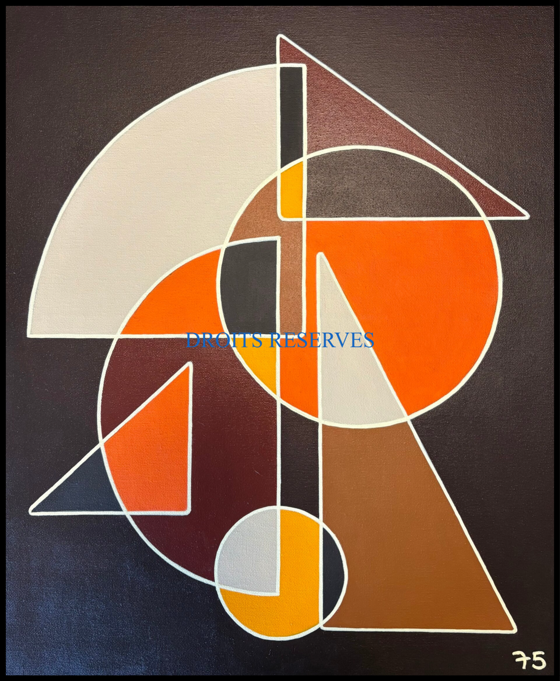 75128, peinture rétro moderne de Ge75