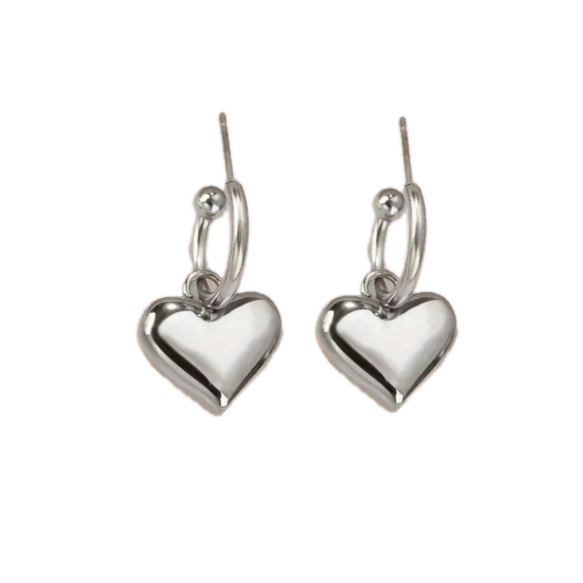 Big love earrings silver