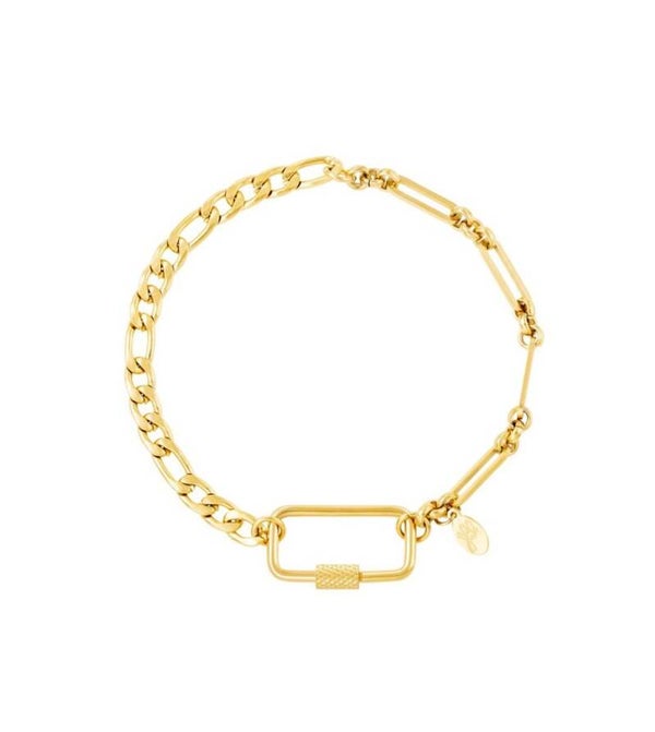 Locked to you bracelet gold