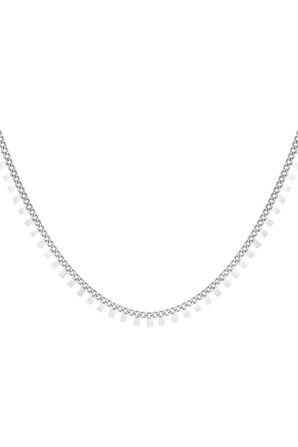 Square necklace silver