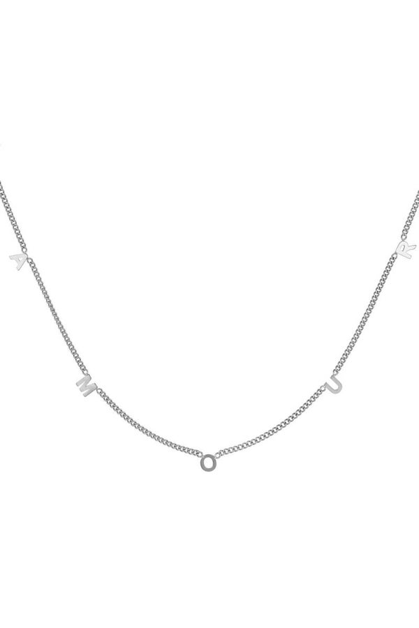 Amour necklace silver