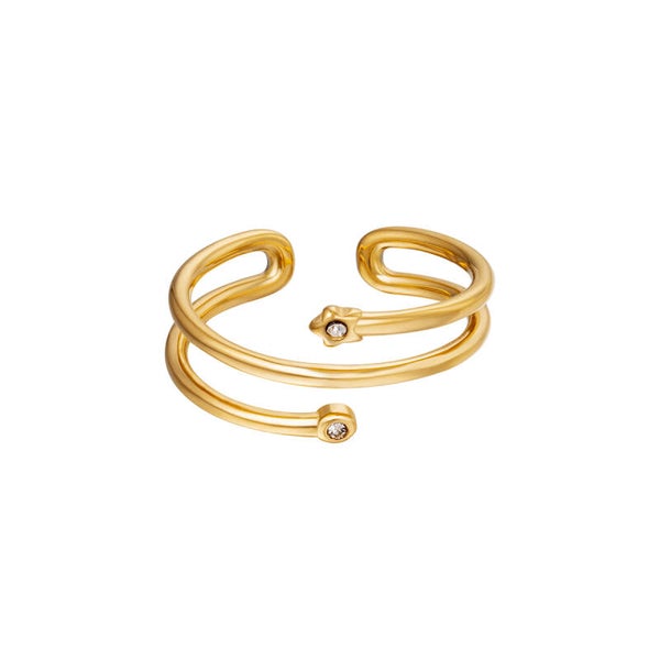 Spiral ring gold
