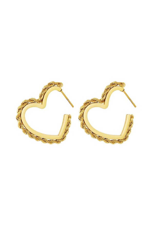 Your twisted heart earrings gold
