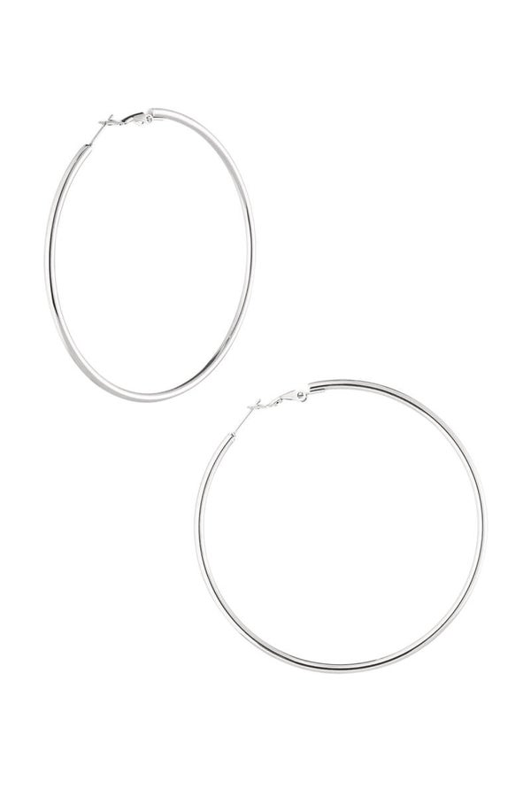 Sleek hoops silver 6cm