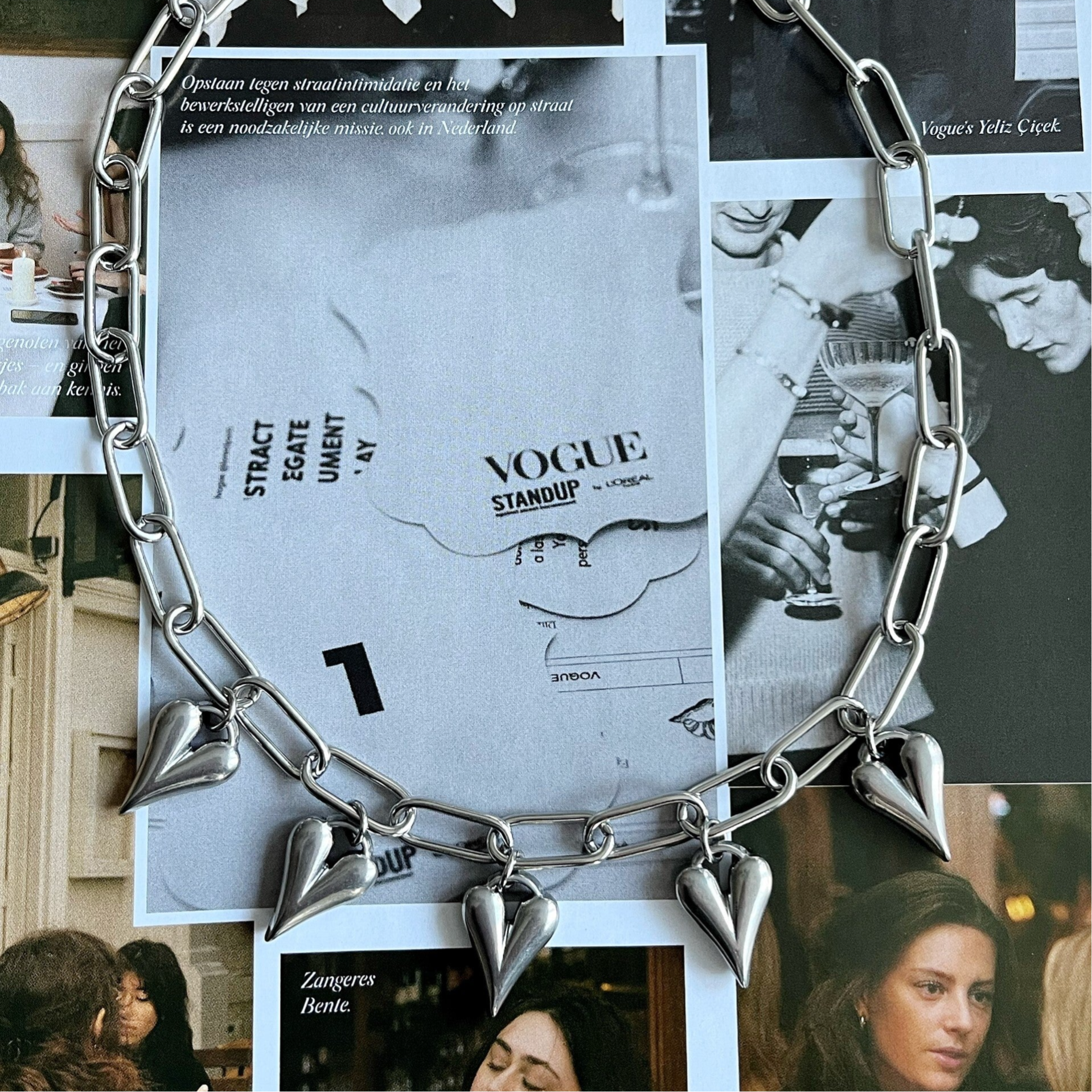 All over necklace silver