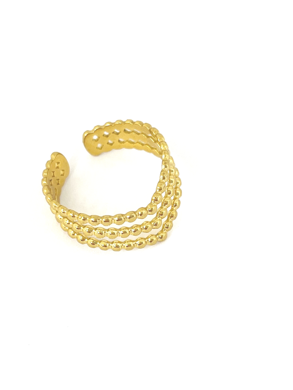 V ring gold