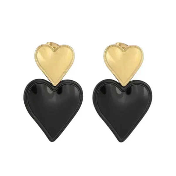 Black love earrings