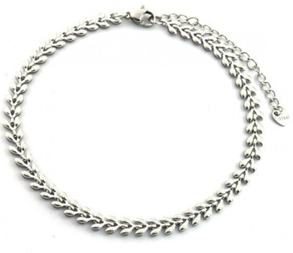 Lots of leaves ankle bracelet