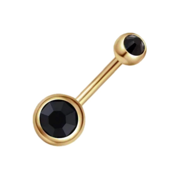 Golddigger belly piercing black