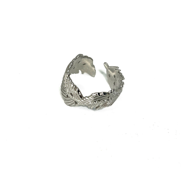 Leave ring silver