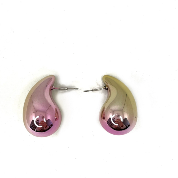 Hailey earrings metallic pink