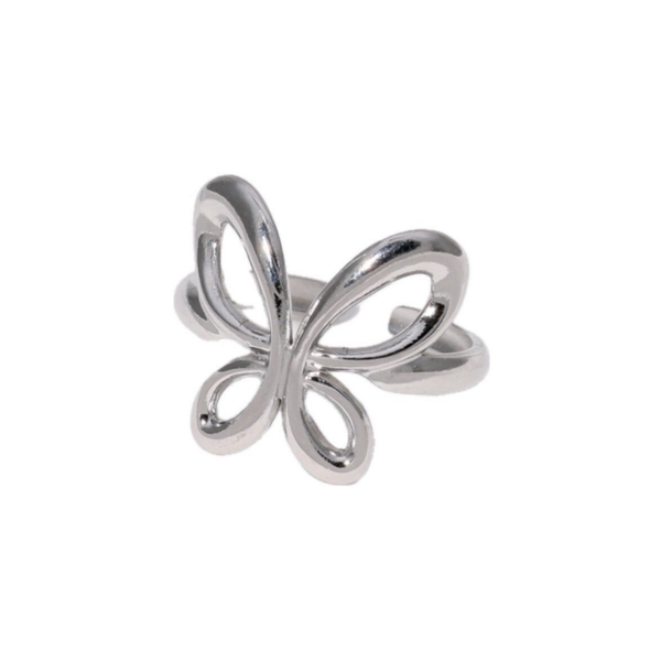 Papillon ring silver