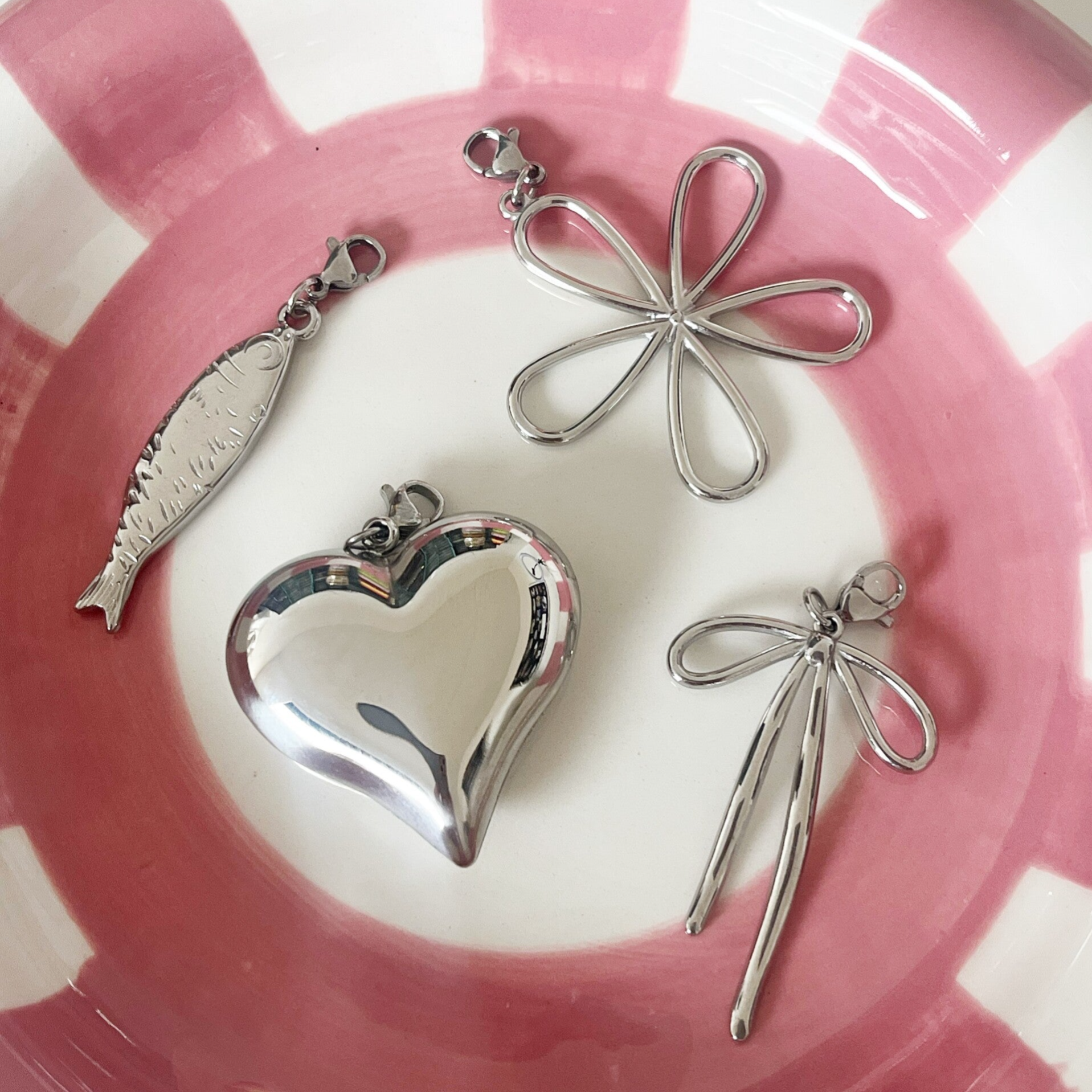 Different charms silver