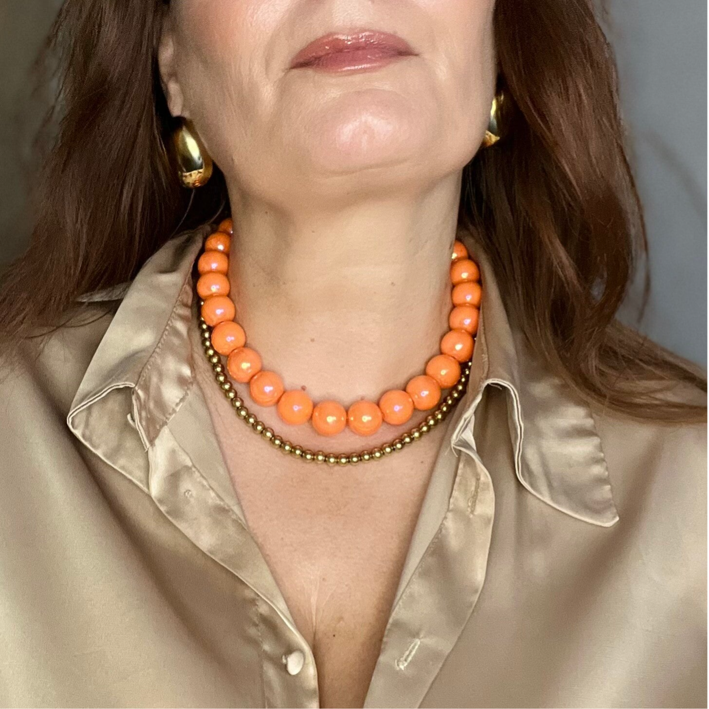 Lou necklace orange