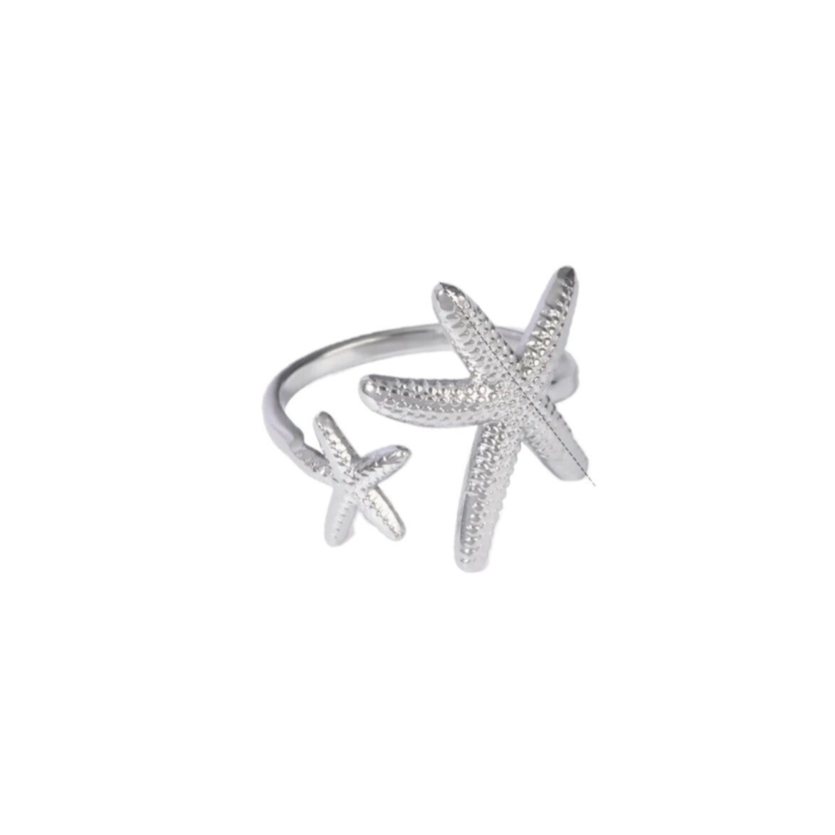 starfish ring silver