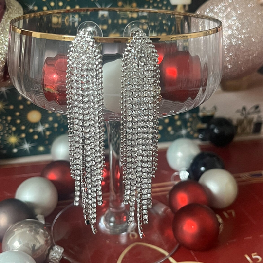 Firework earrings silver