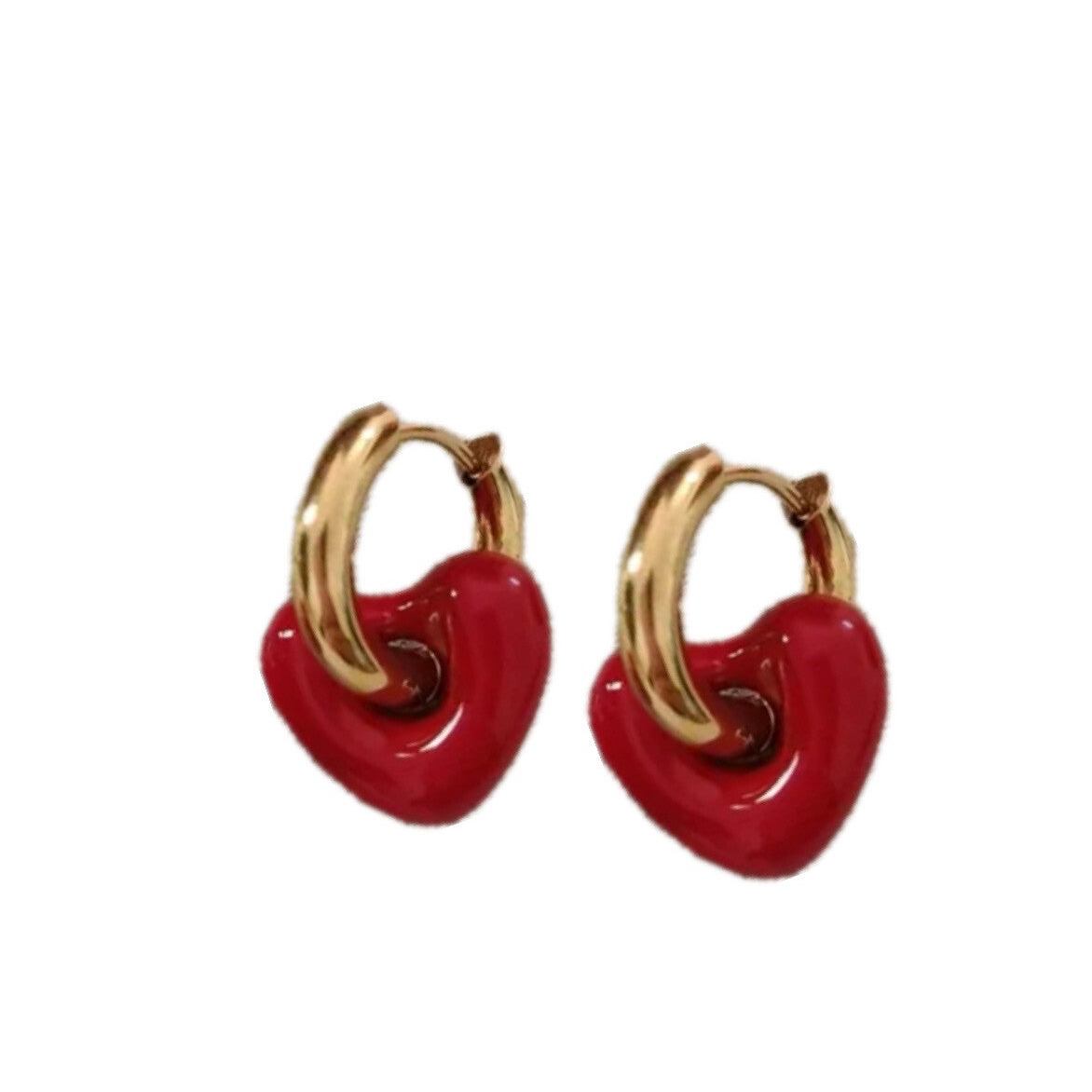 Burgundy lover earrings