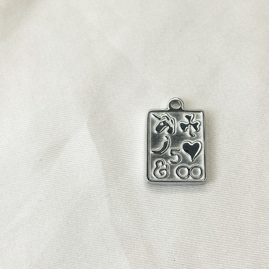 Speelkaart bedel zilver