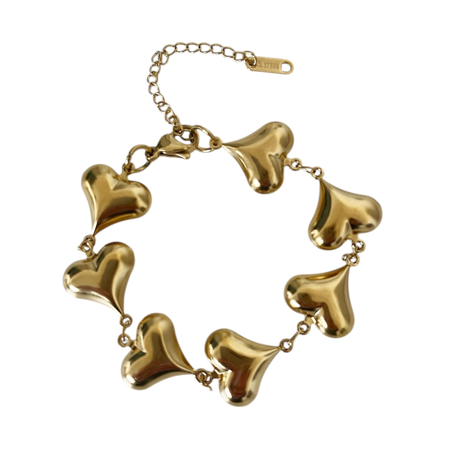 Chunky love bracelet gold