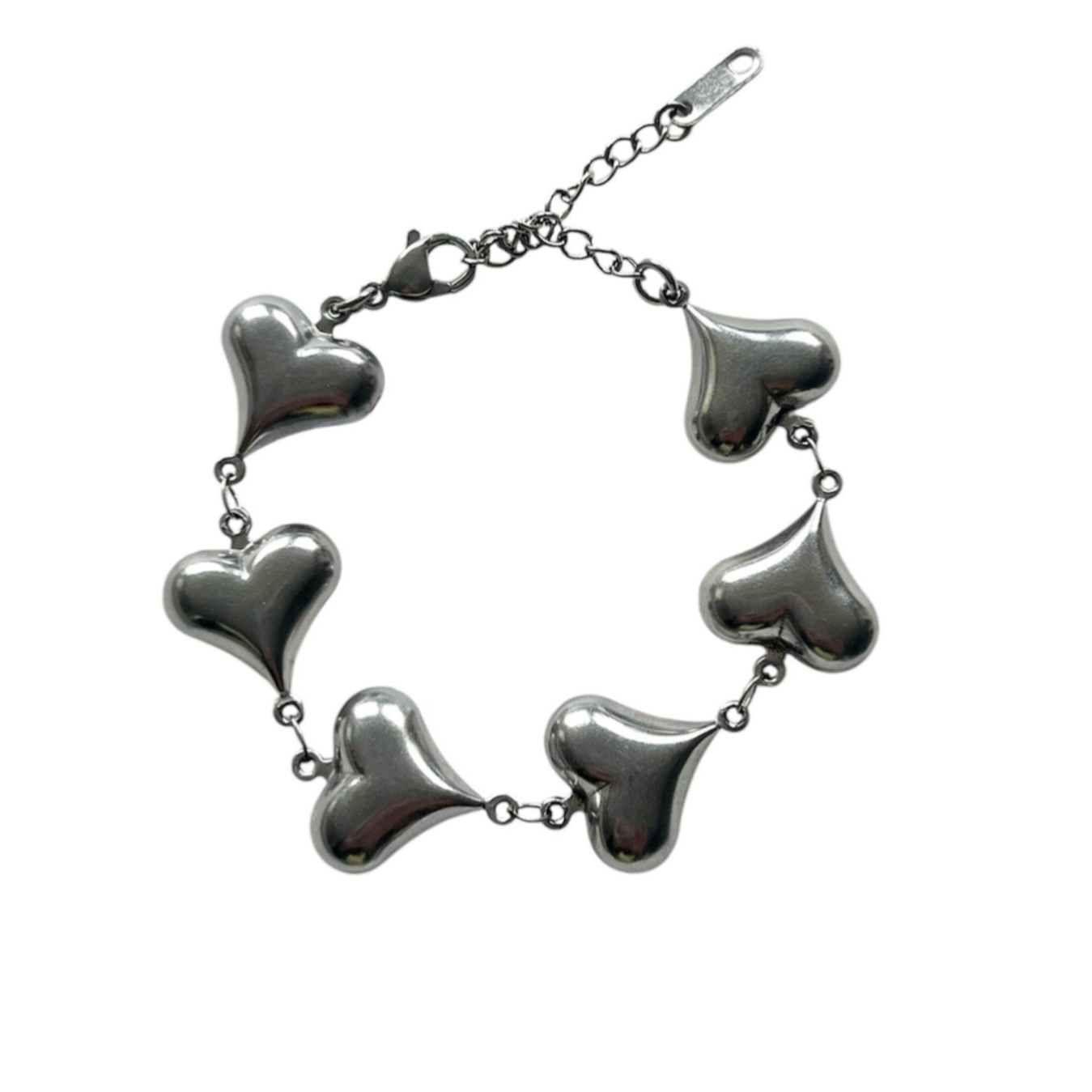 Chunky love bracelet silver