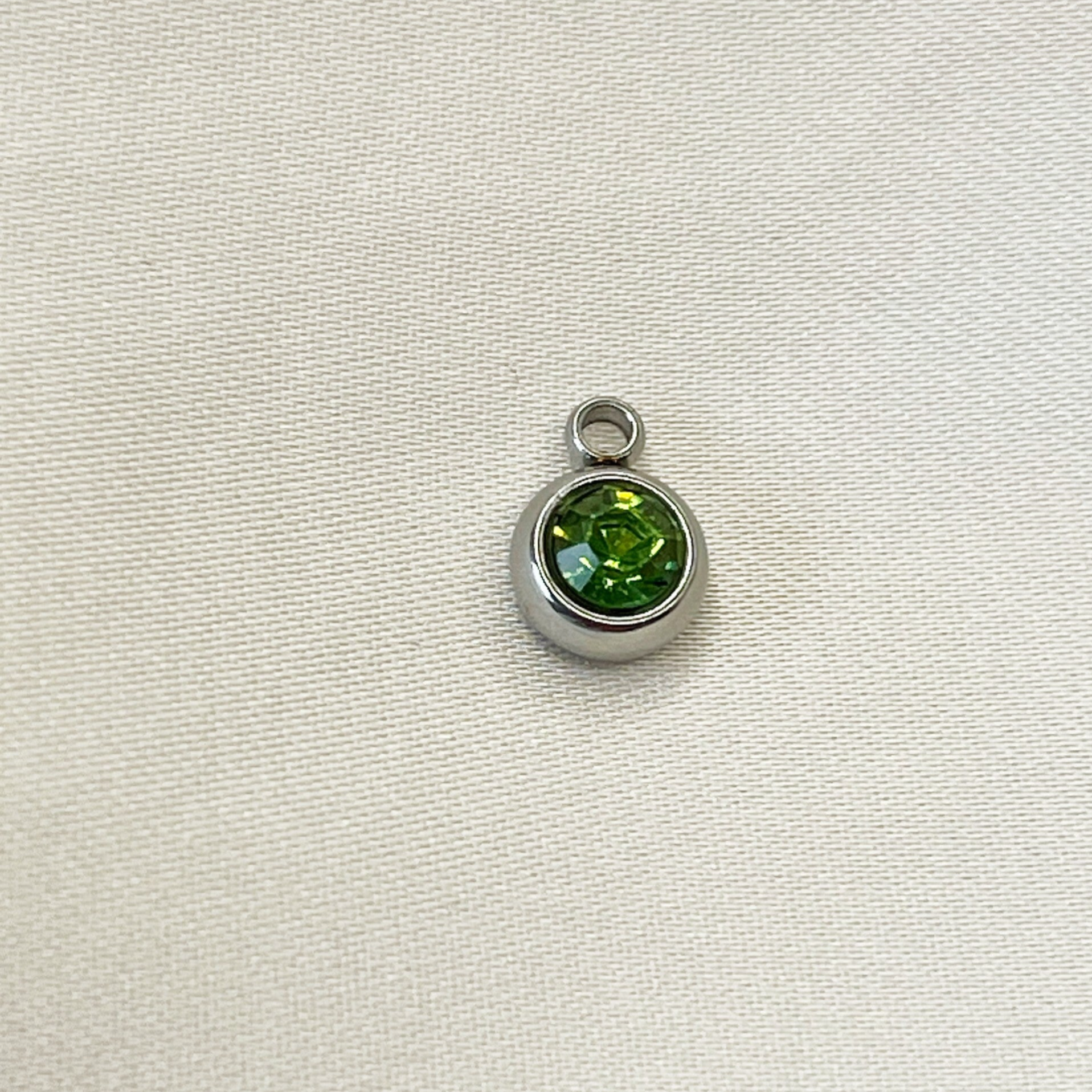 Zirkoon steen groen zilver