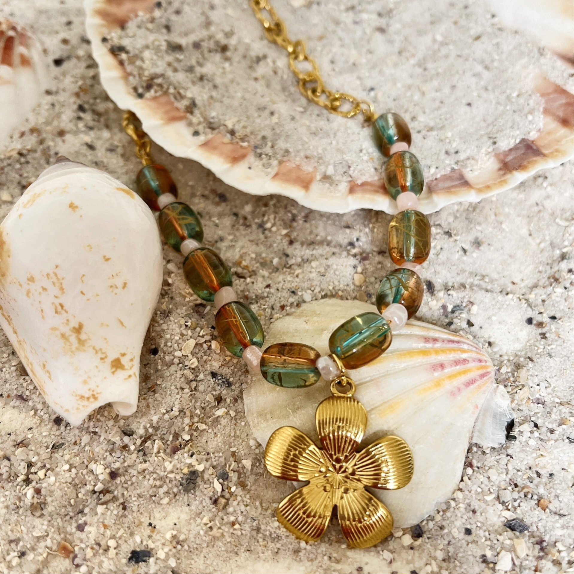 Sunset necklace gold