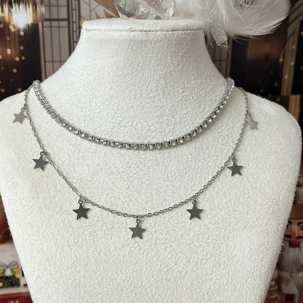 Fairy dust necklace silver