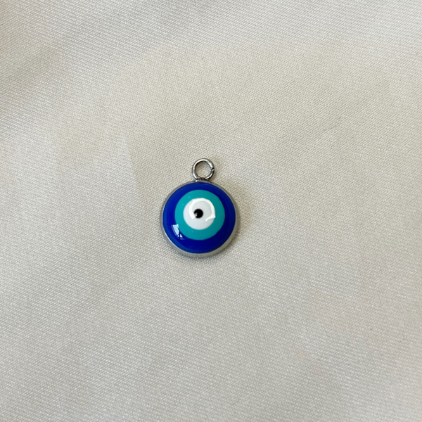 Donut bedel blauw zilver